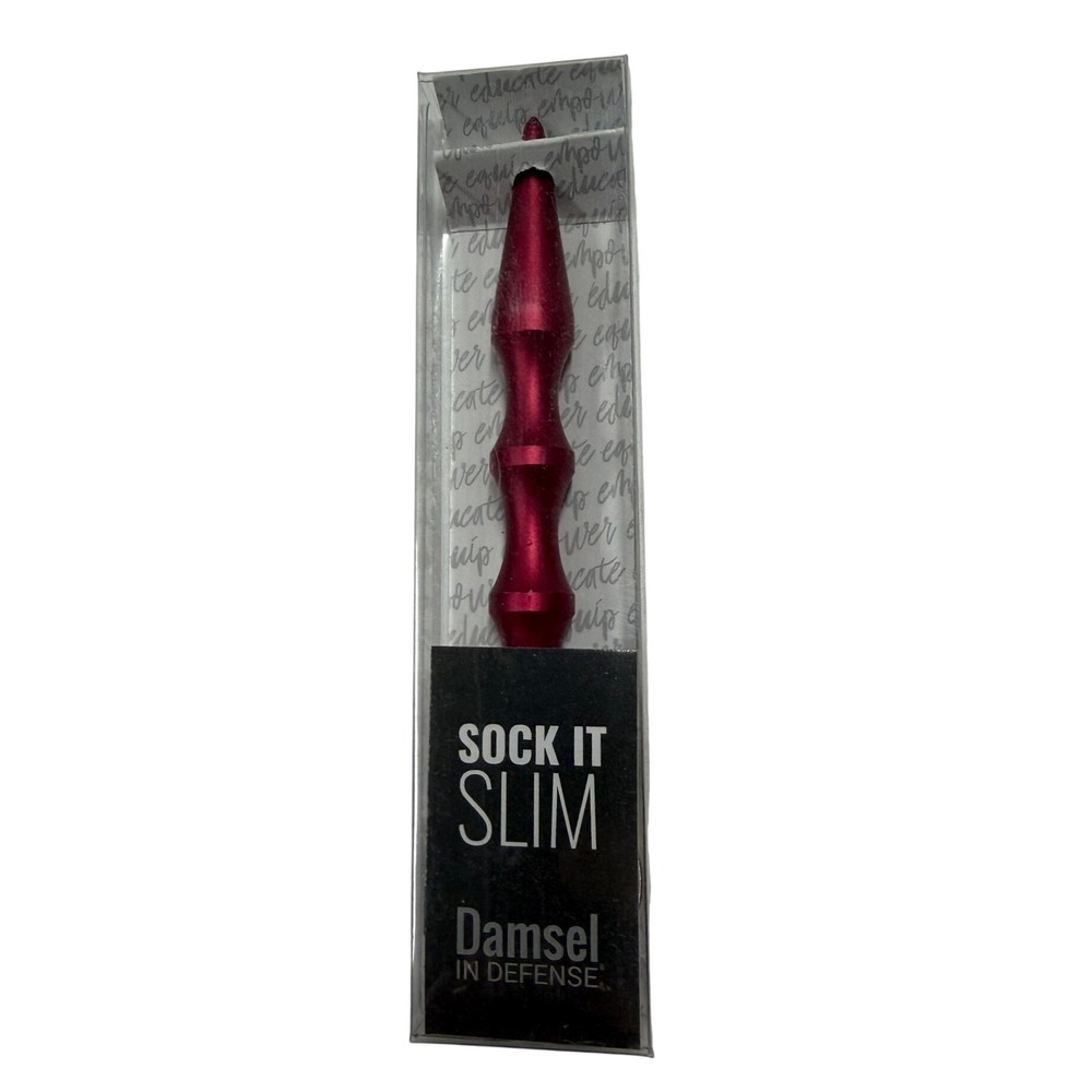 Damsel in Defense Sock It Slim Metallic Pink Aluminum Striking Tool